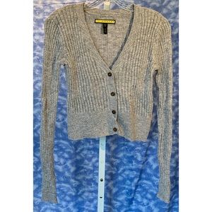 Prince&Fox cropped cardigan, grey, size small, ECU